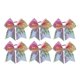 thumbnail image 4 of Glitter Hair Bows for Cheer with Elastic Band and Sturdy Fishtail Design for Pet Use Multi Color 6pcs, 4 of 4