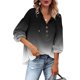 thumbnail image 2 of Sudadera Para Mujer Otoño Con Cuello en V Camisas de Manga Larga Botón Abajo Colorblock Sudaderas Con Capucha Túnica Tops Con Cordón Odeerbi  ODB182922, 2 of 6