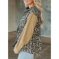 thumbnail image 5 of Asyoly Women Leopard Print Jacket Button Down   Long Sleeve Ruffle Hem Shacket Jacket Coat, 5 of 6