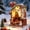 Christmas-type 1, variant on DIY 3D Wooden Christmas Village Magnet Kit, Miniature House Puzzle Craft with LED Light, Magnetic Fridge Decoration, Holiday Home Decor Gift
