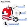 thumbnail image 4 of Yiaed USA Switzerland Print Backpack, Premium Laptop Backpack, Travel Backpack for Women, Lightweight Backpacks, Comfortable Back Pack-Small, 4 of 7