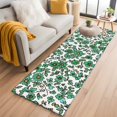 thumbnail image 2 of Sage Green Floral Washable Runner Rugs 2'x6', Botanical Farmhouse Nature Low Pile Throw Entryway Rug Non-Slip Sturdy Edge Binding Carpet for Indoor Bedside Entrance Bedside, 2 of 9