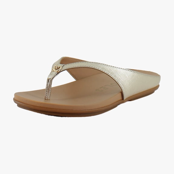 Aerosoles Fisher Women's Sandals Gold Metallic Textured Faux Leather Size 7.5 M