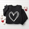 thumbnail image 5 of YOIAVAIOY Women Valentine's day Sweatshirts Couple Print Long Sleeve Crew Neck Casual Sweatshirt Winter Warm Pullover Tops Black M, 5 of 6