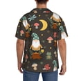 thumbnail image 3 of Uemuo Gnome Insect Frog Pattern Cotton Linen Short Sleeve Shirts,Casual Lightweight Button Down Shirts,Vacation Beach Summer Tops-Small, 3 of 7