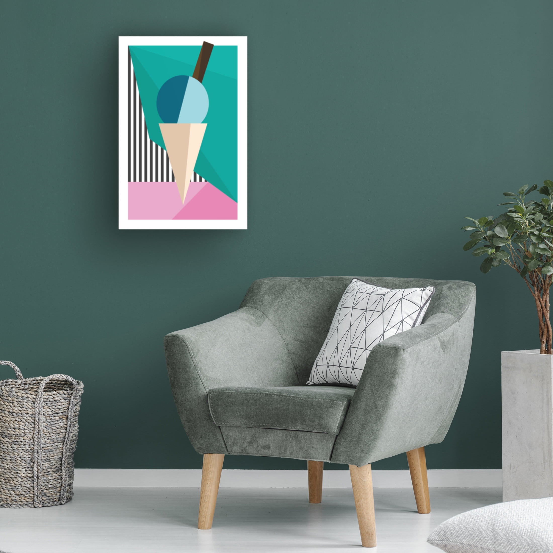 Trademark Fine Art Frankie KerrDineen Ice Cream Canvas Wall Art