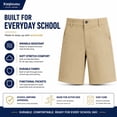thumbnail image 6 of Xaqiouau Boys Girls Uniform Shorts Summer School Flat Front Knee Length Chino Dress Shorts Wrinkle Resistant with Pockets for Kids Teens, 6 of 8