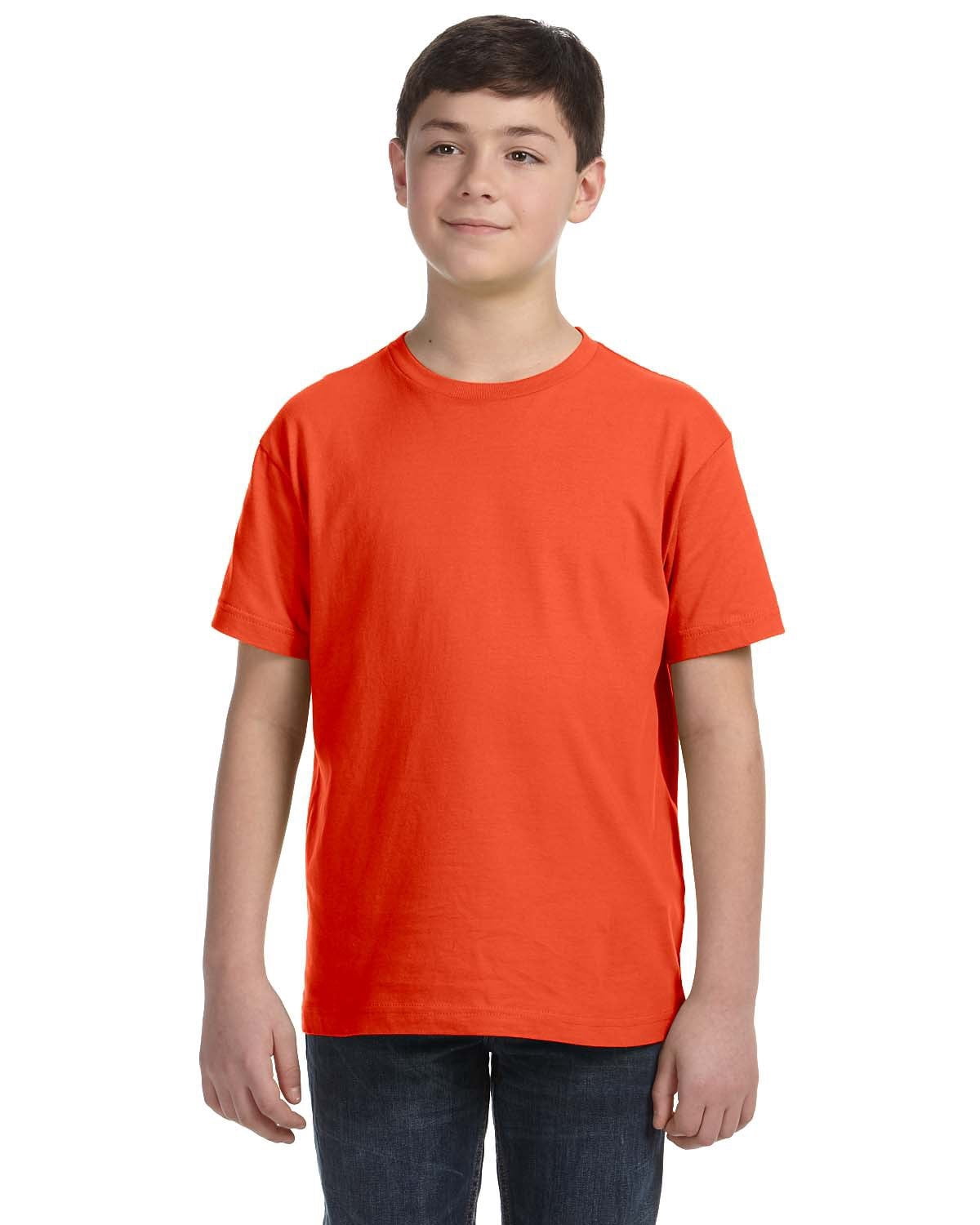 Aquaguard Boys 3-Pack T-Shirt Crew Neck Short Sleeve 100% Cotton Tee, Size: 4-14 - Medium - Orange