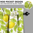thumbnail image 2 of Yellow Valance Curtain - Summer Lemon & Floral Print, 54 Inch Wide Rod Pocket Kitchen Window Valance, Light Filtering Short Curtain for Small Windows - Vintage Inspired Design, 2 of 3