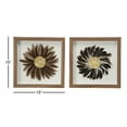 thumbnail image 2 of Decmode Eclectic Style Brown & Black Feather Shadow Box Wall Décor in Square Wood Frames, Set of 2: 15” x 15”, 2 of 6