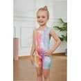 thumbnail image 3 of Gymnastics Leotards for Girls Rainbow Unicorn Toddlers Kids Tumbling Outfit Dance Unitard Biketards with Shorts, 3 of 6