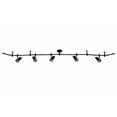 thumbnail image 3 of Catalina Lighting Lunar Flex Track 5-Light Dimmable LED Track Light with 8' Adjustable Track Rail Modern Light Fixture for Kitchen, Living Room, Bedroom, or Office, 3000K, Black, 3 of 4