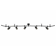 Catalina Lighting Black Lunar 5-Light Flex Track Dimmable LED Ceiling Light