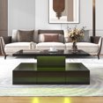 thumbnail image 4 of Modern high-gloss black coffee table – simple and versatile, with a hidden drawer, 4 of 65
