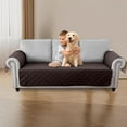 thumbnail image 6 of TOPCHANCES 1/2/3 Seater Waterproof Couch Cover Non-Slip Sofa Slipcover Furniture Protector with Side Pocket for Pets Dogs Children Living Room, Chocolate, 6 of 8