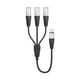thumbnail image 1 of Adaptador de cable de micrófono XLR hembra a 3 XLR macho para altavoz, fácil de transportar, para casa y sonido de escenario., 1 of 8