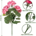 thumbnail image 2 of Morttic Artificial Red Geranium Silk Flowers Outdoor Plant Bush 2 Bundles Faux Flowers Geraniums for Outdoors Floral Home Decor Indoor Garden Patio Vase Grave Cemetary Table Centerpieces Decor, 2 of 7