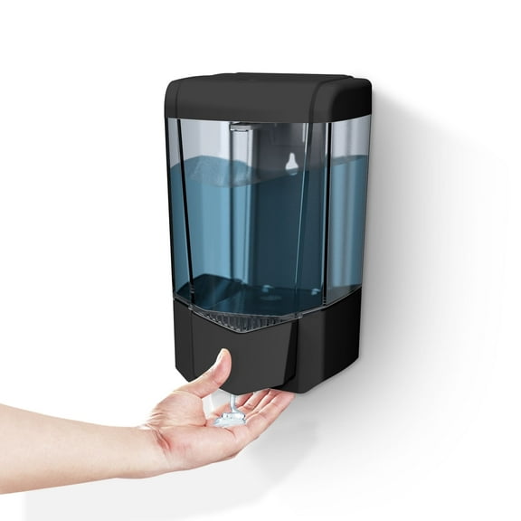 BEZADI Black Wall Mounted 600ml Commercial Soap & Lotion Dispenser, 1 Count