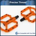 thumbnail image 4 of Pedales de bicicleta Unique Bargains, pedales de nylon de 9/16" para bicicleta de carretera, montaña, BMX y MTB en color naranja, 4 of 6