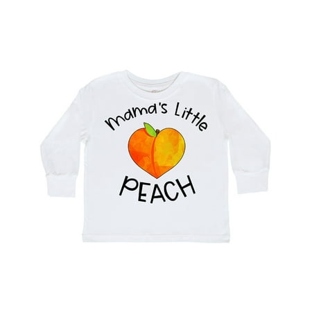 

Inktastic Mama s Little Peach Cute Peach Heart Gift Toddler Boy or Toddler Girl Long Sleeve T-Shirt