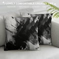 thumbnail image 3 of ARISTURING Decorative Throw Pillow Covers Black White Painted Dirty Texture Grunge Abstract Spot Stroke Textures Deep with Marbling Artwork Square Pillow Covers for Couch Sofa Home Decor, 3 of 5