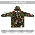 thumbnail image 6 of Mushroom Gifts Wearable Blanket Oversized Blanket Cozy Hoodie For Adults Sweatshirt Sweater Blanket With Pocket, 6 of 6