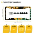 thumbnail image 7 of Renewold Sunflower Leopard Print Green Car License Plate Frame Licence Plate Frame Frames with Screw Caps Applicable to Standard US License, Set of 2, 7 of 7