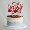 thumbnail image 6 of Washranp Congratulations 2024 Graduation Cake Topper,Glitter Congrats Grad Cake Decor for High School College Party Supplies, 6 of 6