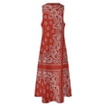 thumbnail image 5 of Red Bandana Long Dress Dress for girls elegant party dress for women beach sexy for women, 5 of 6