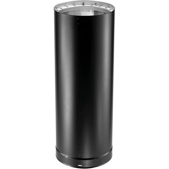 DuraVent DVL 6DVL-12 DVL Galvanized Steel/Stainless Steel Double Wall Wood Burning Stove Pipe Connector to Vent Smoke/Exhaust, 12" x 6" Diameter
