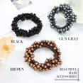 thumbnail image 2 of Dalrosia 3PCS Bead Hair Ties for Thin Hair Bridal Hair Scrunchies, Stretchable Hair Elastics Pearl Hair Accessories for Women Girls, 2 of 5