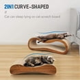 thumbnail image 3 of QUIOCOZY 2-in-1 Cat Scratcher Lounge, Large Cardboard Scratch Board Bed for Indoor Cats, Reversible Cat Scratching Pad, 27.56 x 9.45 x 8.86 in, 3 of 8