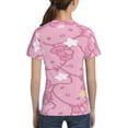 thumbnail image 2 of Boys Girls Hello Kitty Shirt Graphic T-Shirt Crewneck Short Sleeve 3d Colorful Tops Tees, 2 of 6