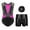 Hot Pink, variant on SiiRoh 2Pcs Gymnastics Leotard for Girls Sleeveless Tumbling Dance Biketard with Metallic Shorts Set Light Purple 6