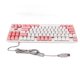thumbnail image 5 of Teclado mecánico para juegos con 87 teclas, interruptor azul, retroiluminación RGB, teclado mecánico con cable USB para PC, computadora portátil, computadora de escritorio, blanco y rosa, 5 of 10