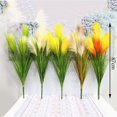thumbnail image 2 of mulation Flower 5 Forks Reed Artificial Flower Living Room Flower Home Furnishings Decor, 2 of 9