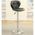 thumbnail image 2 of Poundex Tabouret de Bar Pivotant Réglable en Similicuir Capitonné 43 Pouces Noir (Ensemble de 2), 2 of 8