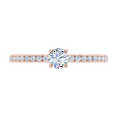 thumbnail image 3 of 0.40 Carat Prong Set Solitaire Diamond Engagement Ring Band in 14K Rose Gold (Ring Size 10.5), 3 of 5