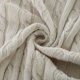 thumbnail image 4 of Suave 100% Algodón Punto Manta para Sofá y Diván Ligero Cable Tejida Cobija Casa Decorativo Cobija Beige 60 x 78, 4 of 11