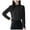 Black, variant on Summer Tops for Women 2025 Korean Version of Long Sleeved Loose Belly Chiffon Stand Fashion Shirts for Women Black L