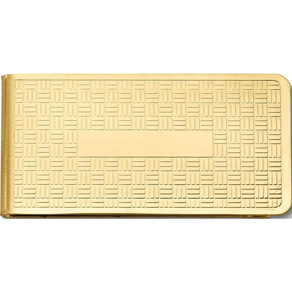 Fashion Gold-Tone Money Clip (3.5 X 2.5) Made In China gm2705