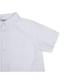 thumbnail image 6 of Bienzoe Boys Button Up Shirt: Short Sleeve Kids Dress Collared Shirts Two Pockets White 16, 6 of 9