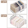 thumbnail image 2 of Drawer Organizer, Foldable Mesh Organizer for Clothes Organizer, Closet Organizer with Compartments, Closet Organizer for Jeans and Shirts, 7+9 Compartments, 2 of 5