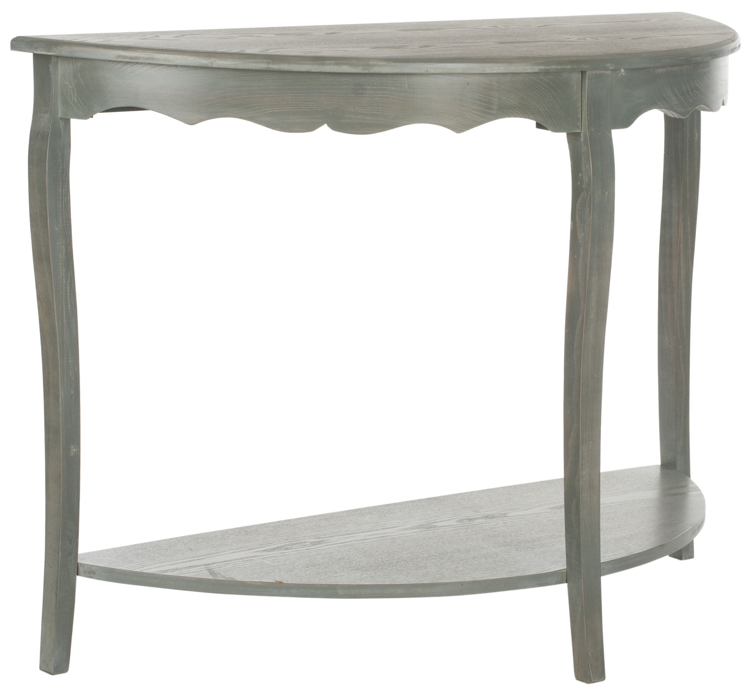 SAFAVIEH Christina Solid Rustic Demilune Console, French Grey