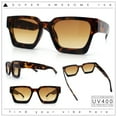 thumbnail image 2 of Womens Mod Pop Color Beveled Thick Horn Rim Plastic Fashion Sunglasses Tortoise - Brown, 2 of 8