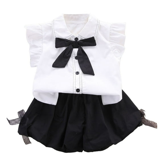 Gerichy Girls Summer Outfits, Girls Solid Color Cotton And Linen Retro Versatile Sleeveless Vest Shorts Two Piece Set