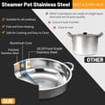 thumbnail image 5 of Multipurpose 11-Inch 2-Tier Stainless Steel Steamer Pot with Lid for Cooking Vegetables, Dumplings, Stocks, Sauces, Food Cooker Pot Dim Sum Cookware Steamer, 5 of 9