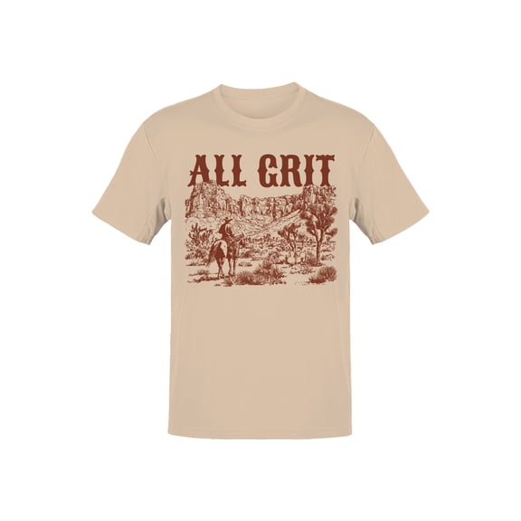 All Grit Cowboy Canyon Scene Men's T-shirt