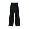 thumbnail image 2 of Pantalones de pana para mujer Gibobby Mono de cintura alta pierna ancha XL Negro, 2 of 5