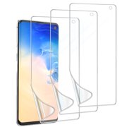 TPU Screen Protector for Samsung Galaxy S10, Flexible Hydrogel Transparent Protective Film Touch Sensitive Fingerprint Unlock [Not Glass], Scratch-resistant, 3 Pack